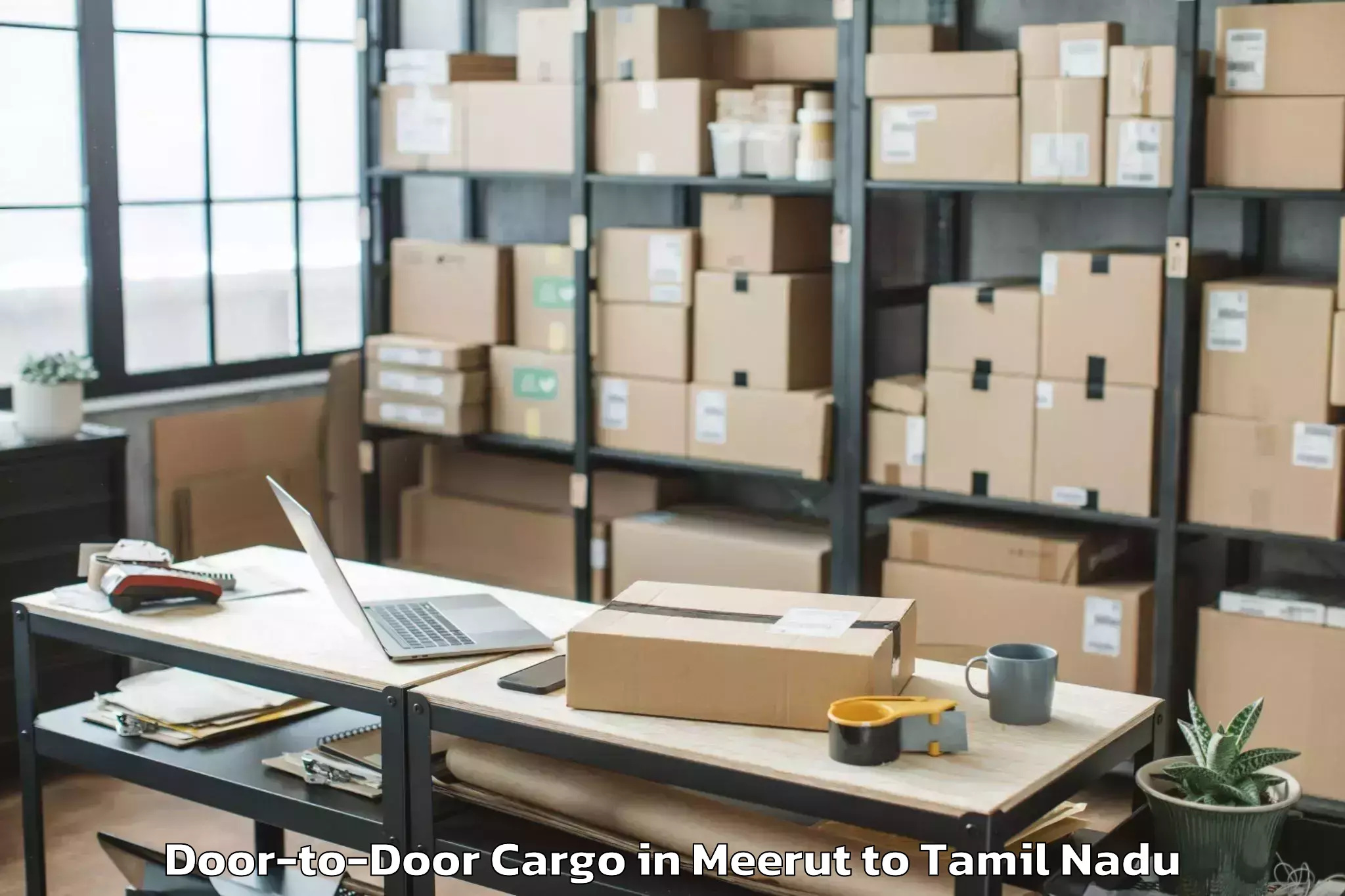 Book Meerut to Poonamallee Door To Door Cargo Online